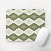 Olive Green Diamant Muster Mousepad (Mit Mouse)