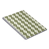 Olive Green Diamant Muster Notizblock (Rechte Seite)