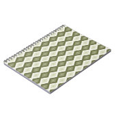 Olive Green Diamant Muster Notizblock (Linke Seite)