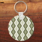 Olive Green Diamant Muster Schlüsselanhänger (Vorderseite)