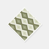 Olive Green Diamant Muster Serviette (Ecke)