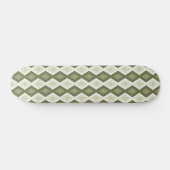 Olive Green Diamant Muster Skateboard (Horizontal)