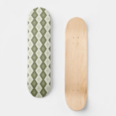 Olive Green Diamant Muster Skateboard (Vorderseite)