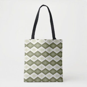 Olive Green Diamant Muster Tasche