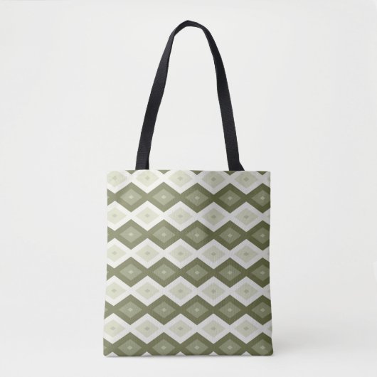 Olive Green Diamant Muster Tasche (Vorderseite)
