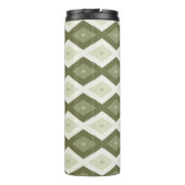 Olive Green Diamant Muster Thermosbecher (Rückseite)