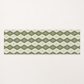 Olive Green Diamant Muster Yogamatte (Rückseite (Horizontal))