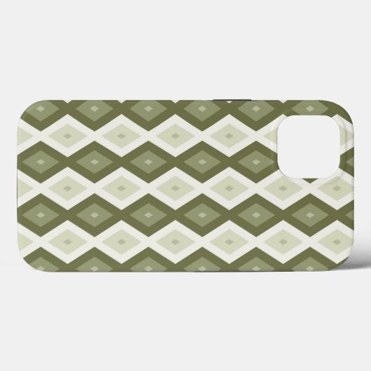 Olive green diamond pattern Case-Mate iPhone case (Rückseite (Horizontal))