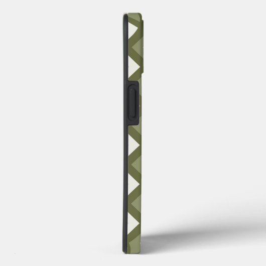 Olive green diamond pattern Case-Mate iPhone case (Rückseite / Rechts)