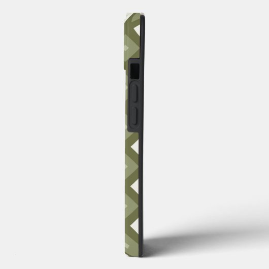 Olive green diamond pattern Case-Mate iPhone case (Rückseite / Links)