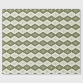 Olive green diamond pattern geschenkpapier (Flach)