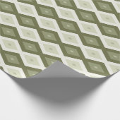 Olive green diamond pattern geschenkpapier (Ecke)