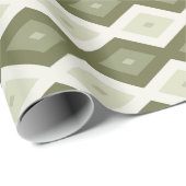 Olive green diamond pattern geschenkpapier (Rolleneckpunkt)