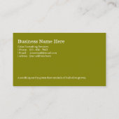 Olive Green | "Die Ruhe der Natur" Visitenkarte (Rückseite)