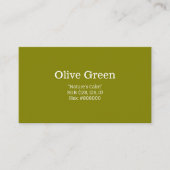 Olive Green | "Die Ruhe der Natur" Visitenkarte (Vorderseite)