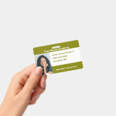 Olive Green Do It you self Custom Homeschoor Foto Ausweis (Handheld)