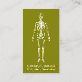Olive Green Doctor Skeleton orthopädisch Visitenkarte