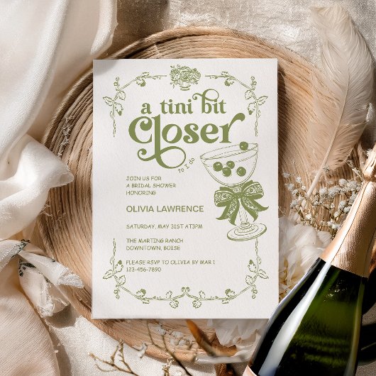 Olive Green ein bisschen Naher als ich Einladung