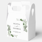 Olive Green Elegant Country Blumenhochzeit Geschenkschachtel (Geöffnet)