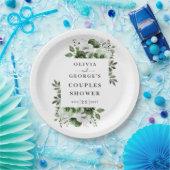 Olive Green Elegant Country Blumenpaare Dusche Pappteller (Party)