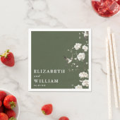 Olive Green Elegante Chinoiserie Rodelbahn Serviette (Beispiel)