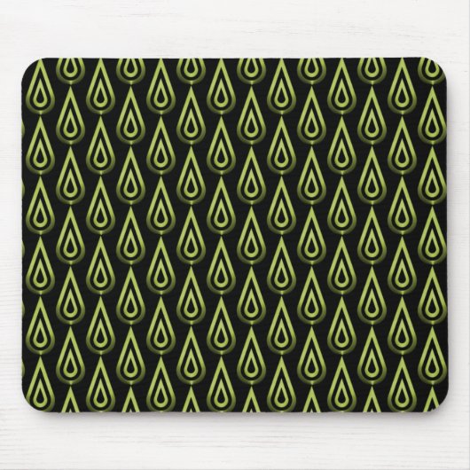 Olive Green Flickering Flames Mousepad (Vorne)