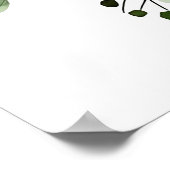 Olive Green Floral Brautparty Begrüßungszeichen Poster (Ecke)