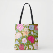 Olive Green Floral Chic Trendy unique Tasche (Vorderseite)