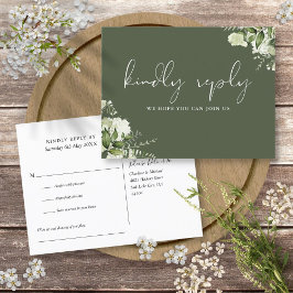 Olive Green Floral Song Anfrage UAWG Postkarte