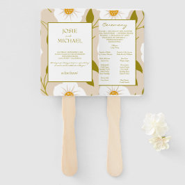 Olive Green Floral Wedding Fächer