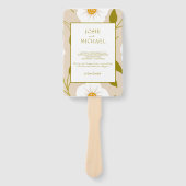 Olive Green Floral Wedding Fächer (Vorderseite)