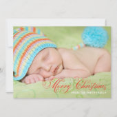 Olive Green Foto Weihnachten (Vorderseite)