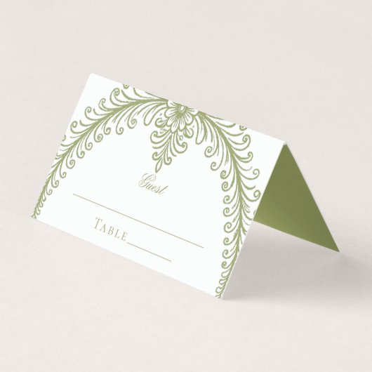 Olive Green French Blüh Arch Wedding (Vorderseite)
