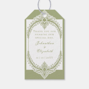 Olive Green French Blüh Frame Gastgeschenk Hochzei Geschenkanhänger