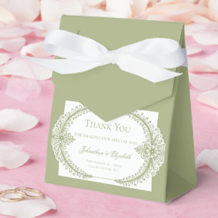 Olive Green French Blüh Frame Wedding Geschenkschachtel