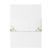 Olive Green French Blüh Wedding Einladungsbanderole (Rückseitenbeispiel)