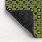 Olive Green Funky Circles Mousepad (Ecke)