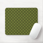 Olive Green Funky Circles Mousepad (Mit Mouse)