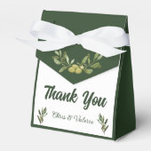 Olive Green Gastgeschenk Hochzeit Box Geschenkschachtel (Vorderseite)