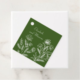 Olive-Green-Gastgeschenk Hochzeit-Tags Geschenkanhänger