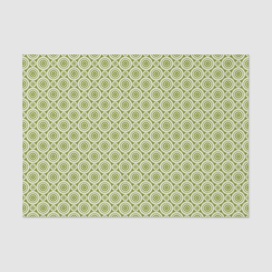 Olive Green Geometric Design Niedliches Muster Seidenpapier (Vorderseite)