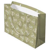 Olive Green Geometric Gift Bag