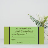 Olive Green Gift Certificate (Stehend Vorderseite)