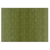 Olive Green Gingham-15x11 GLASS CUTTING BOARD Schneidebrett (Vorderseite)