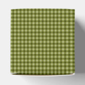 Olive Green Gingham-GASTGESCHENK BOX, Quadratbox Geschenkschachtel (Oben)