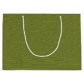 Olive Green Gingham-GIFT BAG L Große Geschenktüte (Vorderseite)