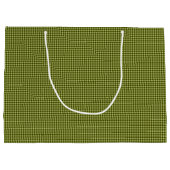 Olive Green Gingham-GIFT BAG L Große Geschenktüte (Rückseite)