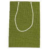 Olive Green Gingham-GIFT BAG M Mittlere Geschenktüte (Rückseite)