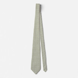 Olive Green Gingham Kariertes Pattern Urlaub Krawatte