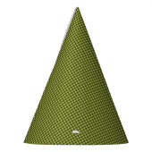 Olive Green Gingham-PAPER PARTY HATS Partyhütchen (Links)